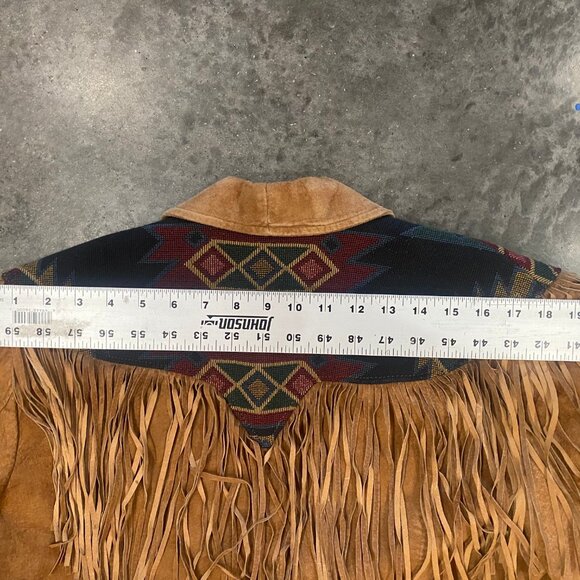 Pioneer Wear Vintage Leather Western Jacket With Fringe - Picture 8 of 11